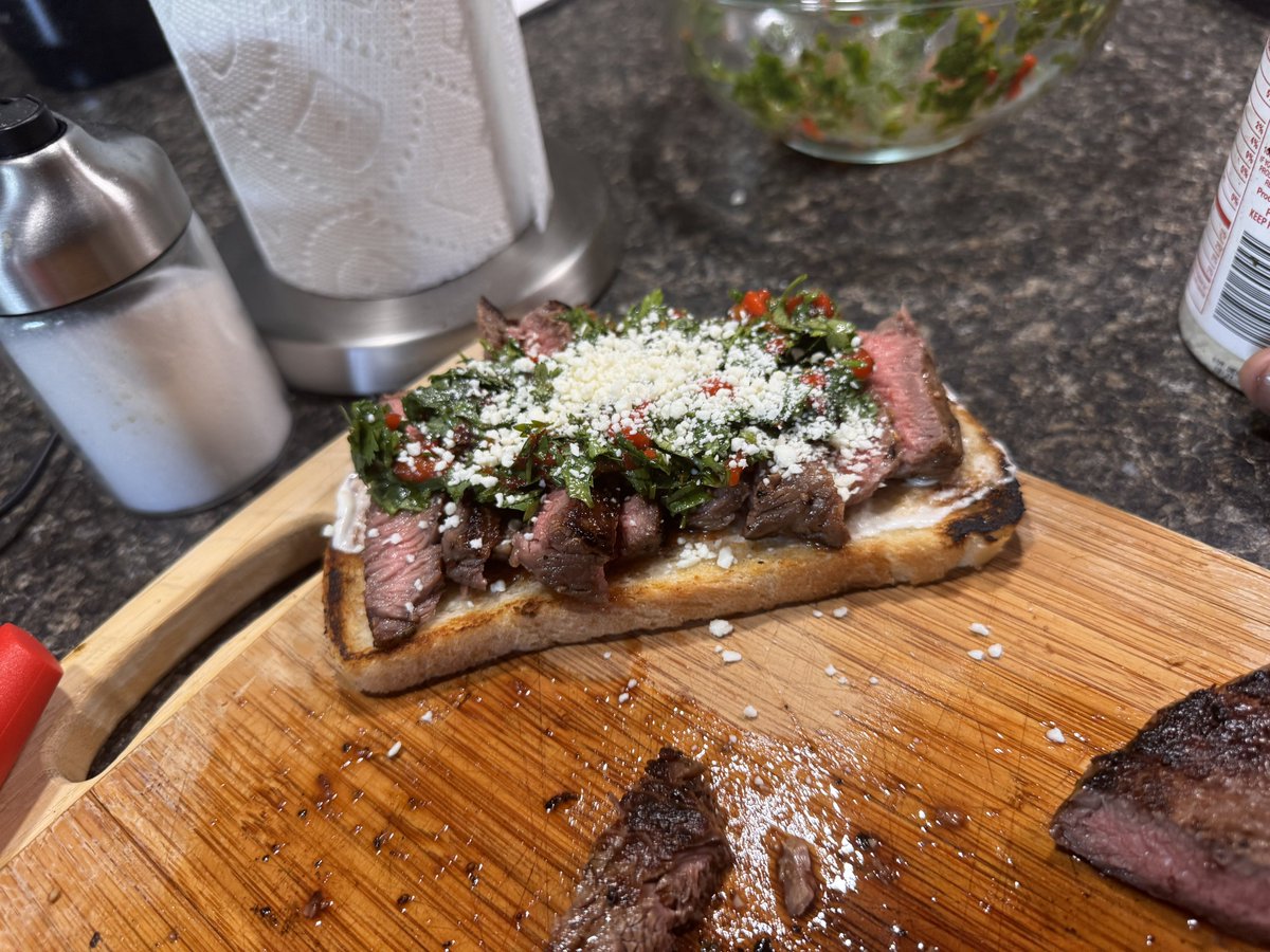 I’m just up in the kitchen 

Never made a chimichurri sauce, but it turned out solid.