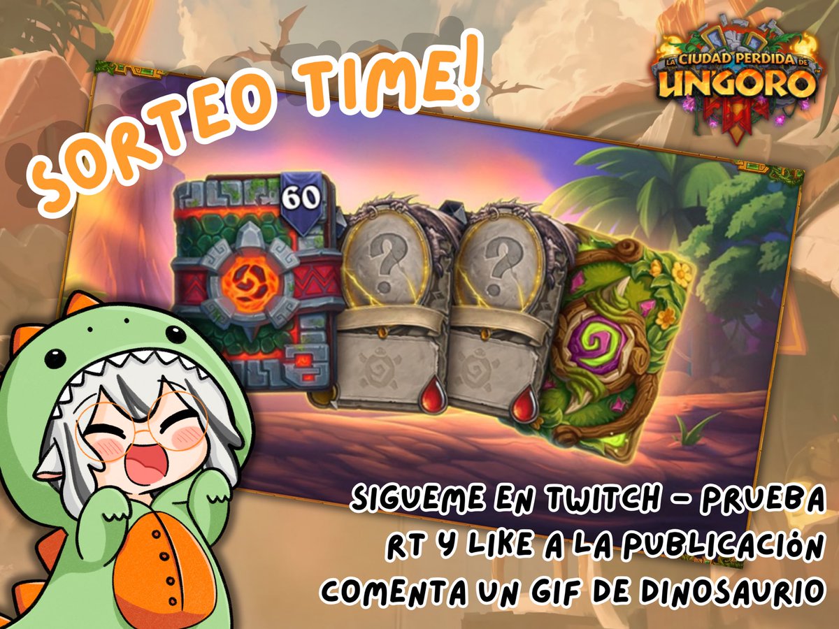 Teckavt (@teckavt) on Twitter photo GIVEAWAY #Theorycrafting 🦕
Para participar:
- sigueme en twitch.tv/teckavt y foto🐢
- 🔁y❤️
- comenta un gif de dinosaurio! 🦖
Termina el 4/7/25
Muchas gracias al equipo de blizzard <a href="/PlayHearthstone/">Hearthstone</a> por los códigos! Tendremos mas en twitch! No te lo pierdas! 🦖 GIVEAWAY #Theorycrafting 🦕
Para participar:
- sigueme en twitch.tv/teckavt y foto🐢
- 🔁y❤️
- comenta un gif de dinosaurio! 🦖
Termina el 4/7/25
Muchas gracias al equipo de blizzard <a href="/PlayHearthstone/">Hearthstone</a> por los códigos! Tendremos mas en twitch! No te lo pierdas! 🦖