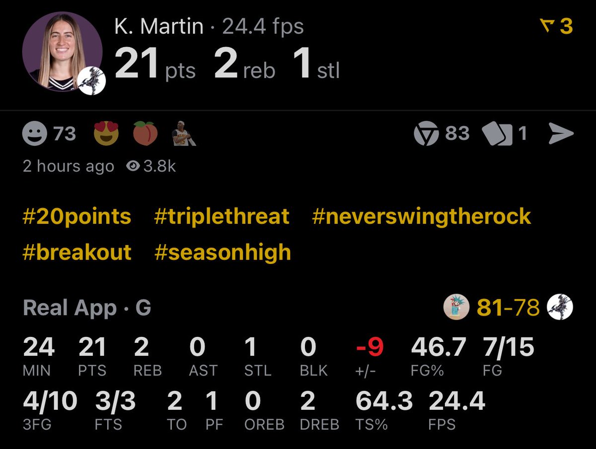 Kate “money” Martin tonight 😤