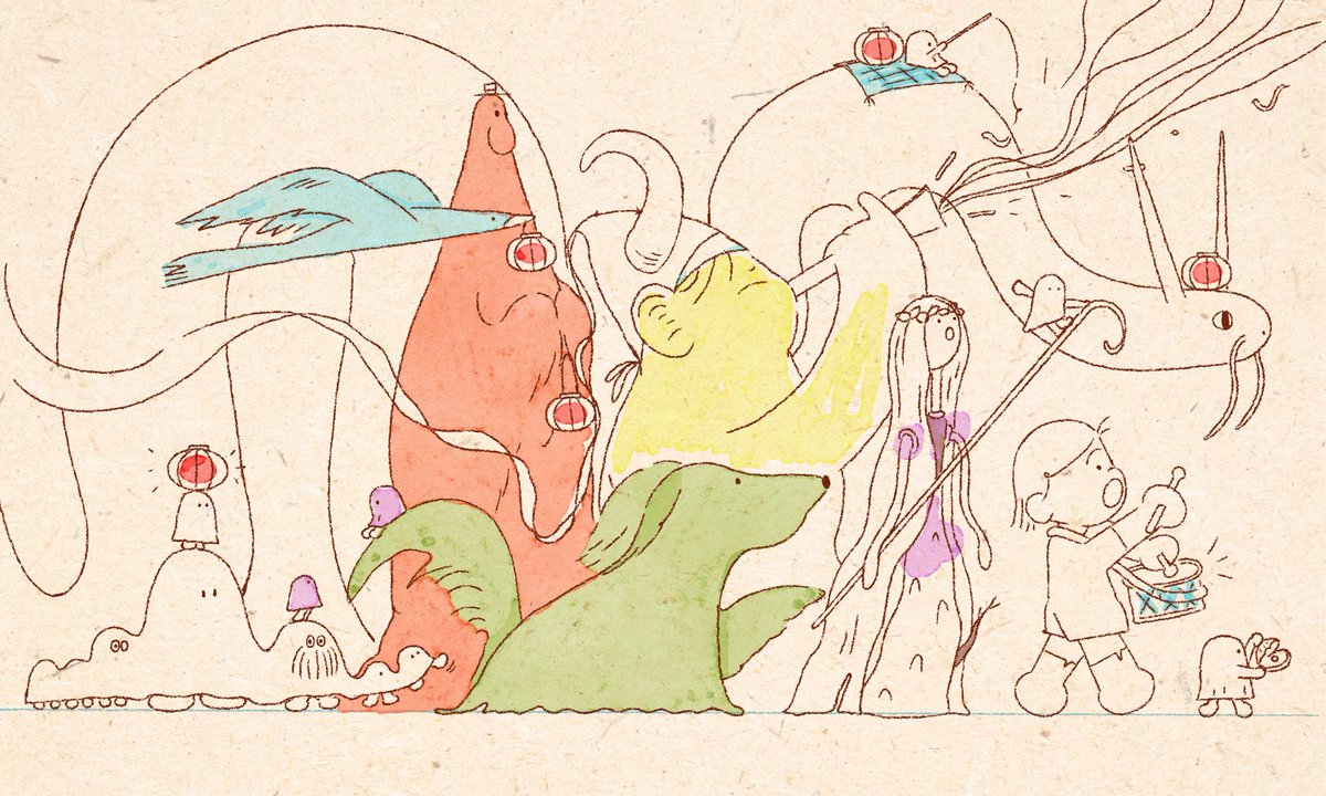 귀여븐 행진 스케치