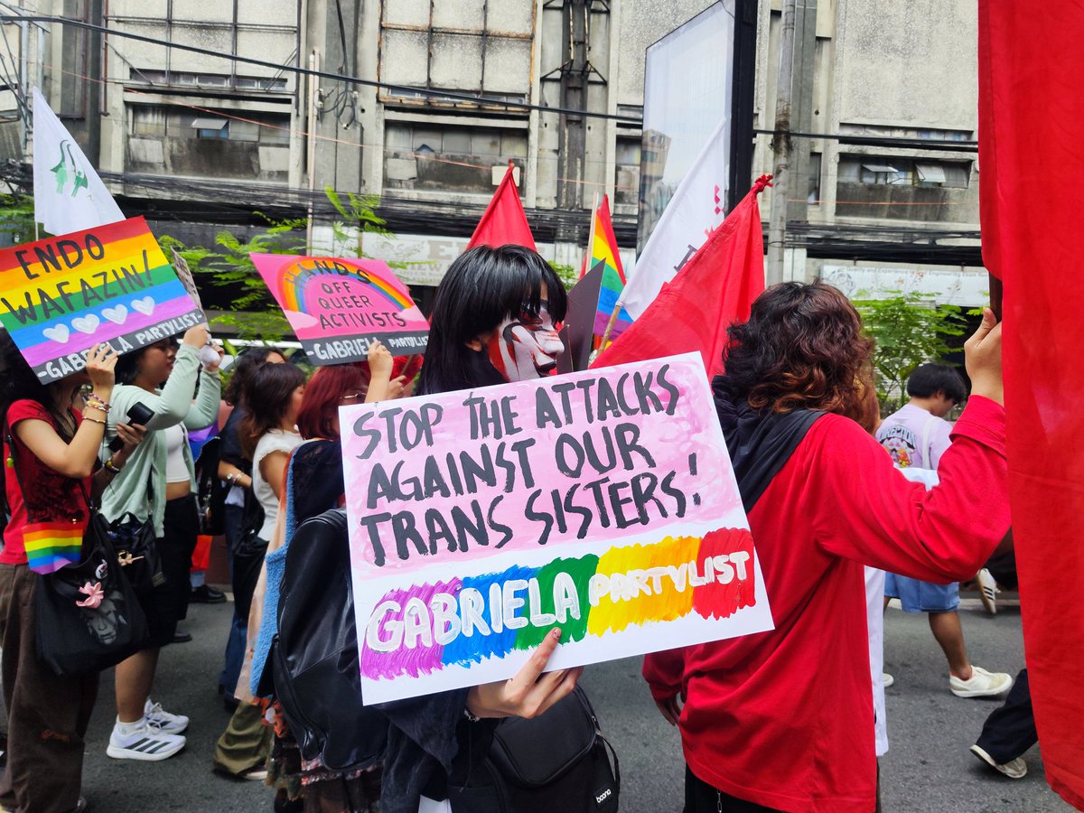 🏳️‍🌈✊ Pride is a Protest!

Gabriela Women’s Party joined today’s Pride March to call for the urgent passage of the SOGIESC Equality Bill and assert: 

Walang tunay na Pride kung walang pagkakapantay-pantay! 🌈⚖️👭 #PrideIsAProtest #PassSOGIESCBill #PrideMonth2025 #LabanGabriela