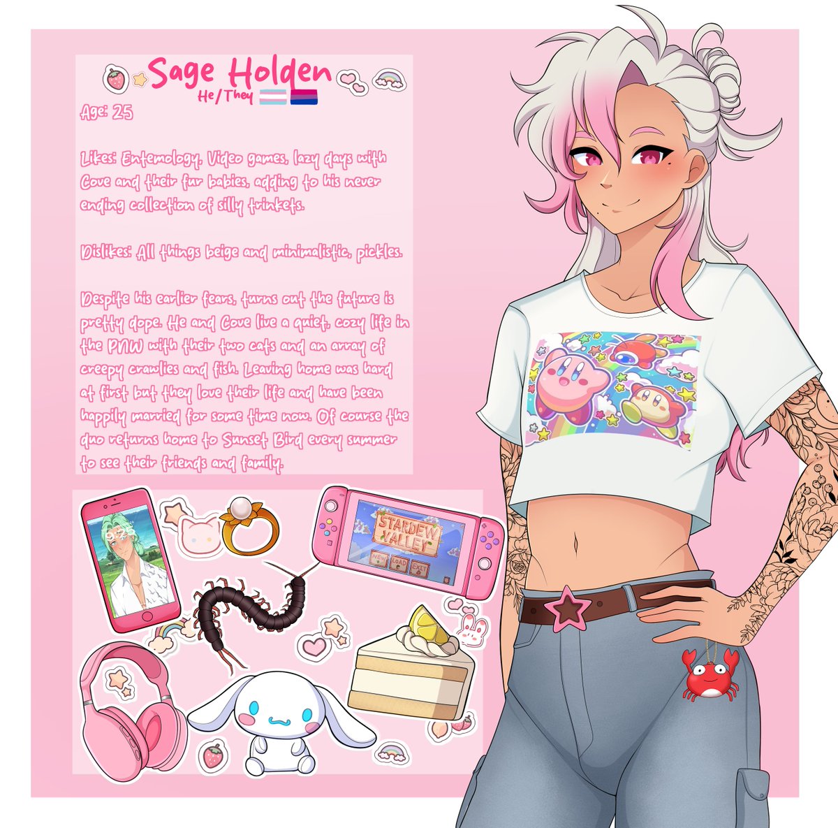 Moth_Rotted's tweet image. I finally updated my #OurLifeBeginningsAndAlways MC and decided to also make a character sheet for each step. This was sm fun and took up waaayy too much time