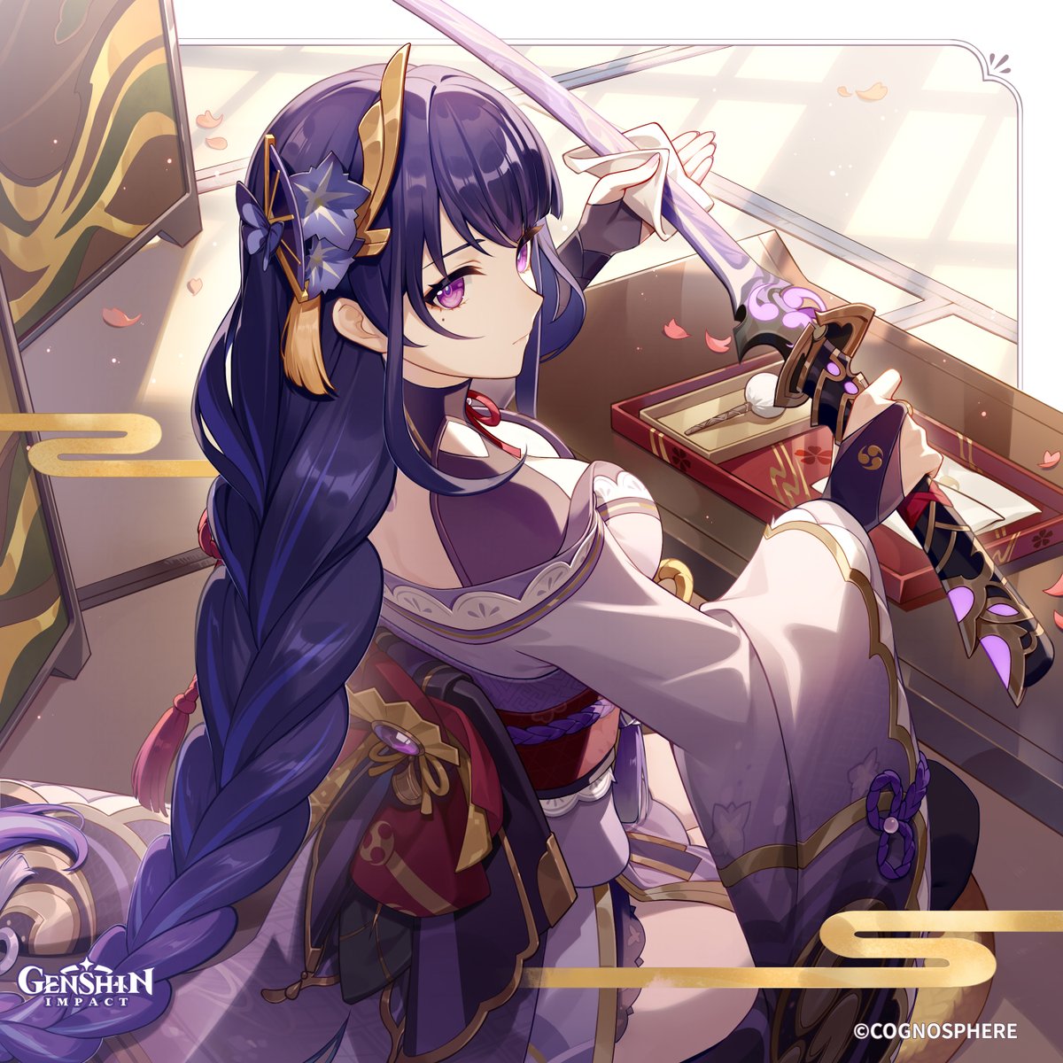 GenshinImpactTH's tweet image. #GenshinImpact #HBD #RaidenShogun 
สุขสันต์วันเกิด Raiden Shogun!

สำหรับนักรบแล้ว ดาบคือเพื่อนที่อยู่เคียงข้างกันตลอดชีวิต ต้องดูแลดาบอย่างดี จึงจะทำให้ดาบประสานเป็นหนึ่งเดียวกัน และบรรลุถึงระดับสูงสุด
เวลาขัดดาบสามารถช่วยให้จิตใจสงบลงด้วยเช่นกัน…