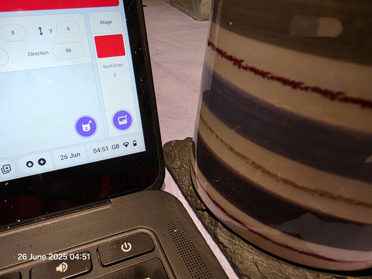 TsuiAllen's tweet photo. Good #morningmugshot to all scrolling by the #teacher5oclockclub Because I've been tasked to run #CodeDrawSew drop ins from 8am this morning for five schools currently having a three night festival vibe sleepover where I work. Have a fabulous Thursday! https://t.co/qsF3nlMkmZ