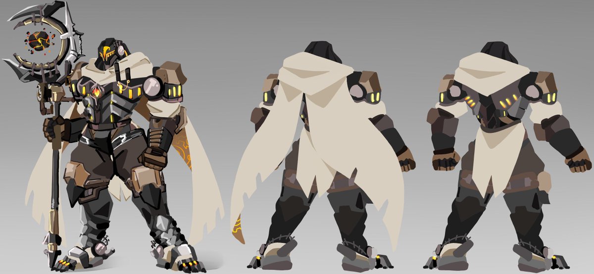 eweeppy's tweet image. Steampunk skins I designed half a year ago. I did some subtraction to try to make them better. Considering making Nemesis form too… idk if I have idea and time^^
#ramyatta
