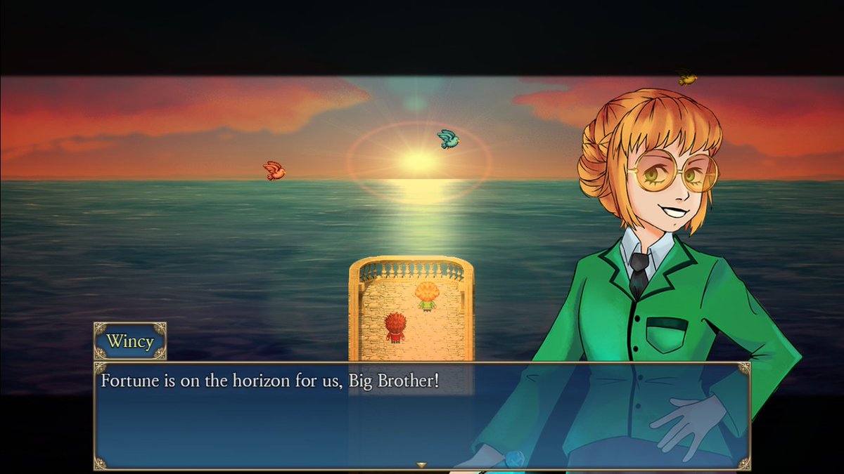 4 screenshots = 4 features of our game

⚡️Fast-paced, fun, strategic turn-based battles
🥰Engaging story and characters
👥Support characters to help you on your battles
🌍A vast, detailed world to explore with sidequests and more!