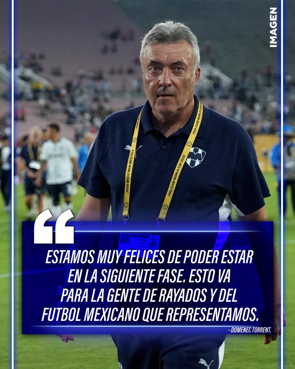 ¡DE RAYADOS Y MÉXICO PARA EL MUNDO! 🔝

Estas fueron las palabras de Domenec Torrent luego del triunfo sobre los Urawa Reds y lograr su pase a la siguiente ronda del Mundial de Clubes.

#Rayados #MundialDeClubes2025