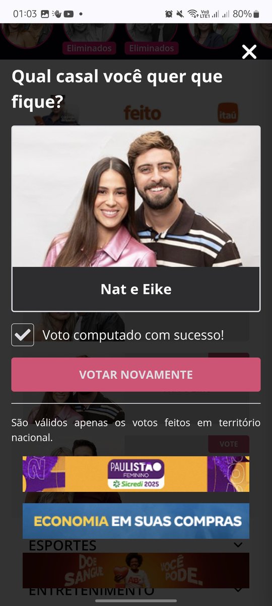 pripalpitando's tweet photo. Bora. Nessa votação, somos #FicaEikos
#PowerCouple #eliminaçãopower #TeamFive #jogodadiscordia https://t.co/6dHwl2OWNJ