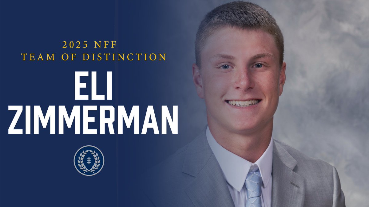Congrats Eli Zimmerman of Northwestern Lehigh HS (New Tripoli, PA) — selected for the 2025 NFF Team of Distinction!

With a 94.84 average &amp; NHS honors, Eli was a team captain, two-time All-State selection &amp; Mr. PA Football finalist!

More Info 👇 footballfoundation.org/news/2025/6/25…