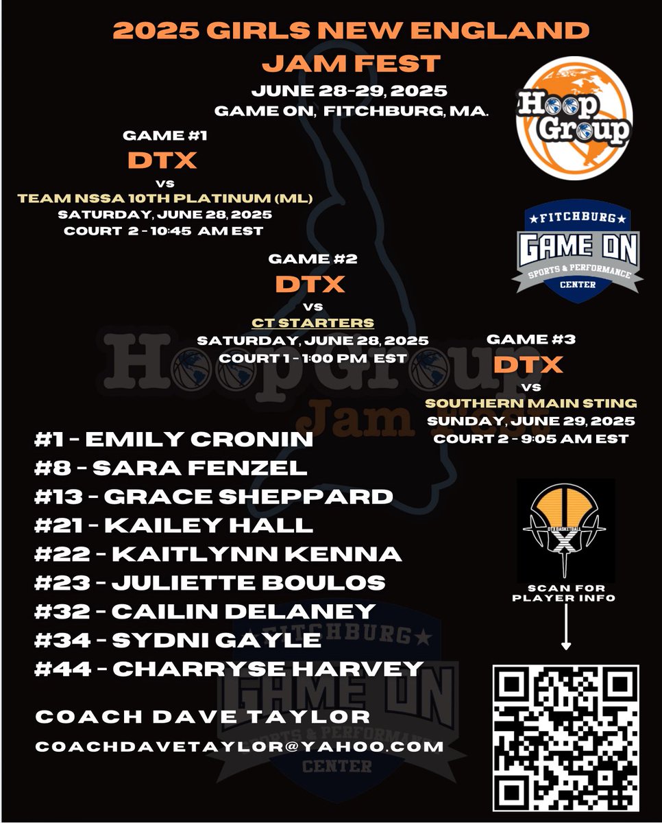 Women’s College Basketball Coaches <a href="/DTXBasketball/">DTX BASKETBALL</a> Will be at <a href="/HGSL_HoopGroup/">HGSL</a> Girls New England Jam Fest!