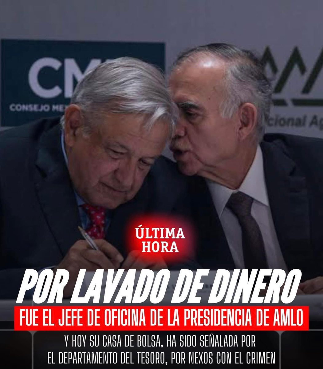 AlcanceNoticia's tweet photo. #ULTIMAHORA 

La casa de bolsa de ALFONSO ROMO, mano derecha del ex presidente #loco y #mentiroso de #AMLO AMLO durante su sexenio, fue señalada por el departamento del Tesoro de 
#estadosunidosdenorteamerica EE. UU. 
por LAVADO DE DINERO y NEXOS CON EL #CrimenOrganizado https://t.co/THMlo9Q52J