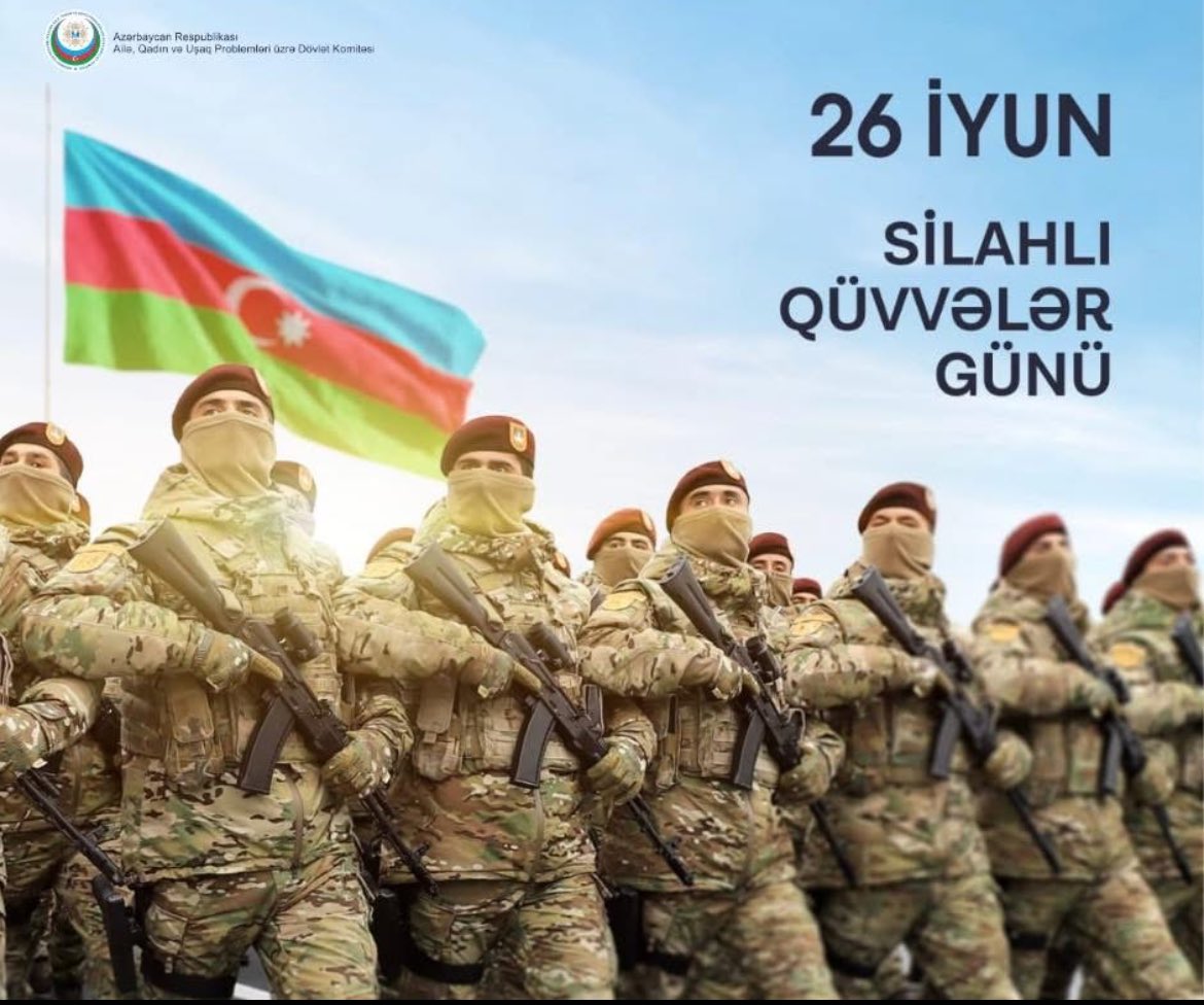 Qəhrəmanlıq, mərdlik, şücaət rəmzi olan Ordumuzun bütün şəxsi heyətini, hərbçilərimizi  bu əlamətdar gün münasibətilə təbrik edir, şərəfli və məsuliyyətli işlərində uğurlar arzu edirik!

#26İyun #SilahlıQüvvələr