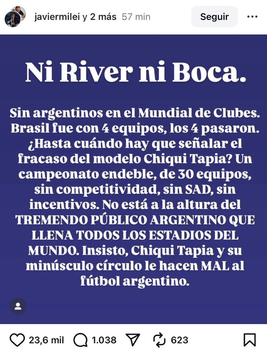 Antitodo01's tweet photo. Gran verdad el posteo de @JMilei en IG. https://t.co/zHW0T3E730