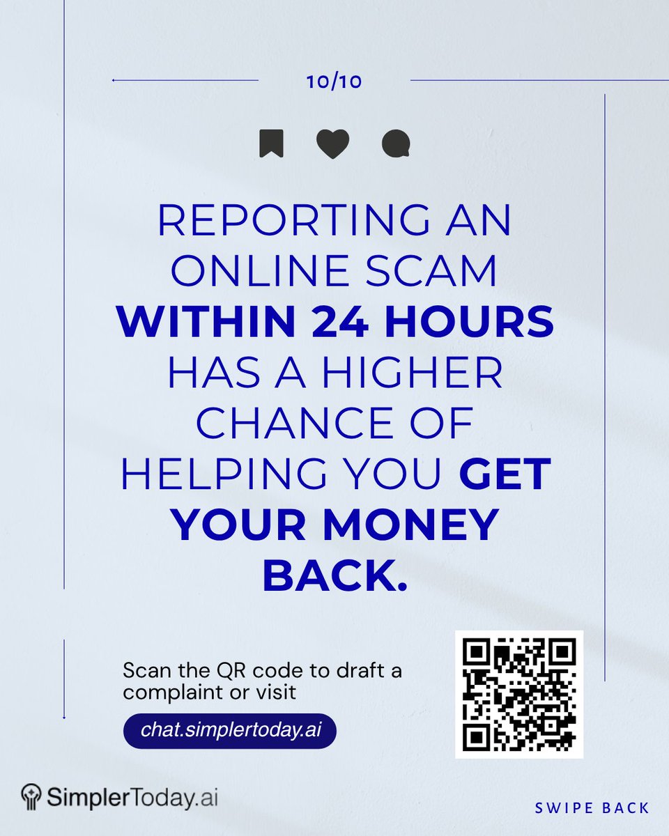 8 online frauds you didn’t see coming. From fake apps to bots that scam — they’re smarter, faster, and closer than you think. ⚠️ Swipe. Learn. Act. 📷 Victim of online fraud? Get help at chat.simplertoday.ai
<a href="/viitorohit/">Rohit P</a>
<a href="/amitegov/">Amit Shukla अमित शुक्ल 🇮🇳</a>
#OnlineFraud #ScamAwareness #CyberCrime