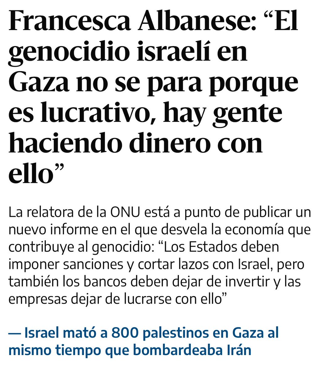 “Toda la ocupación es una violación de los derechos humanos y del derecho a la autodeterminación del pueblo palestino, y la ocupación lleva décadas, no empezó ayer. Así que no tiene sentido lo que intentan decir desde la UE. Están encubriendo a Israel”
eldiario.es/internacional/…