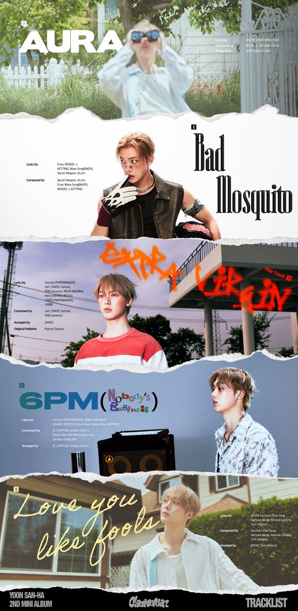 [#윤산하]
YOON SAN-HA
2ND MINI ALBUM [CHAMELEON]

TRACKLIST

#CHAMELEON #YOONSANHA
#아스트로 #ASTRO