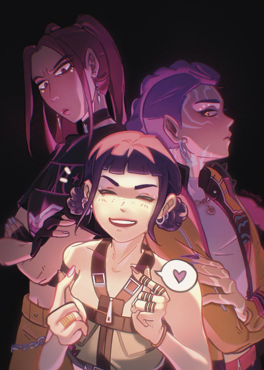 Just Zoey and her tall demon gf and her other even taller gf  

#polytrix #KPOPDEMONHUNTERS