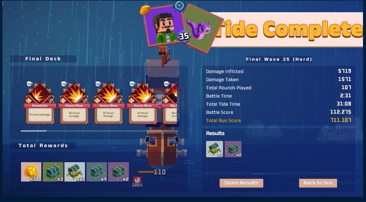 busterath's tweet image. Managed to clear the new Infinite Tides roguelite in @PirateNation
Great job with the new balance patch today @RoninNupe
No more freezes for me and the mode feels more fun than before