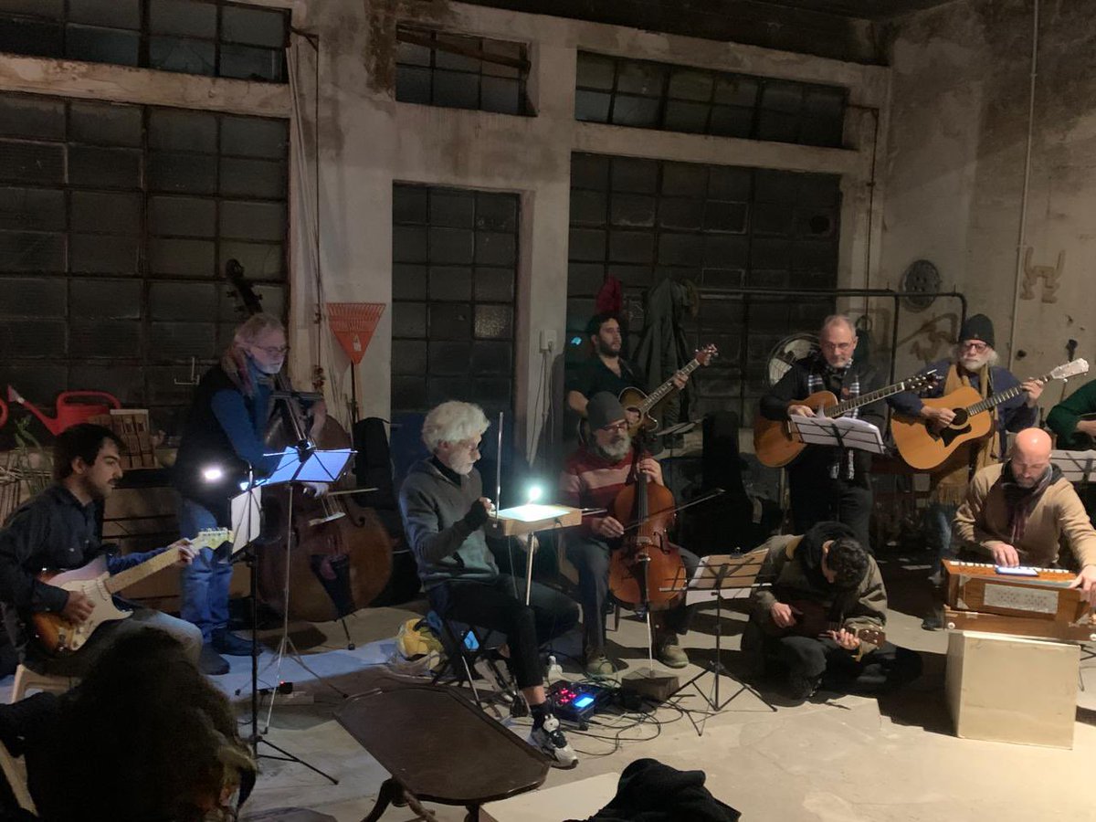 Kabusacki's tweet image. Celebrating Terry Riley’s birthday playing In C in Buenos Aires @TerryRiley_info