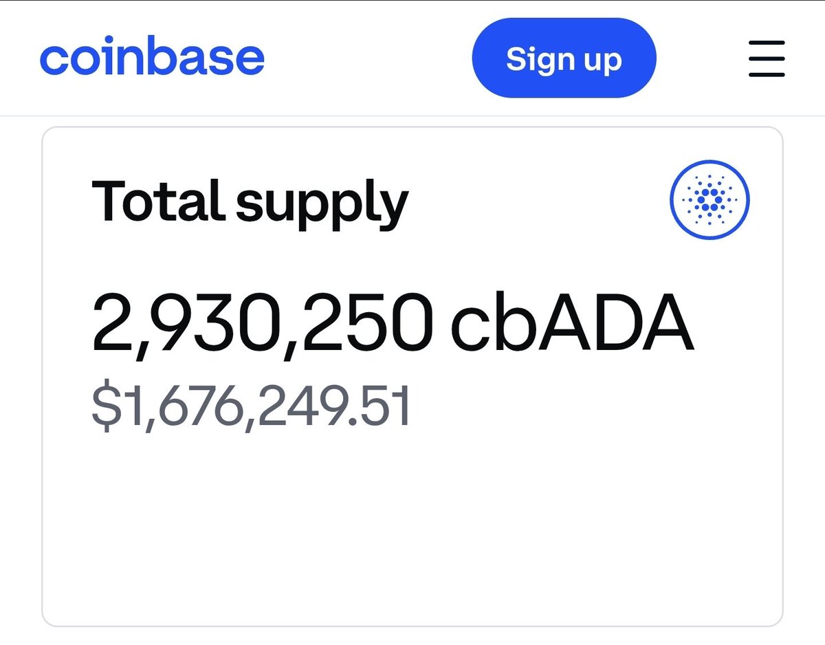 Joshuwa's tweet photo. Did you guys see this?
#cbADA and #cbLTC are now live on the #BASE blockchain courtesy of Coinbase. These are 1:1 with $ADA and $LTC on main-chain.
$cbADA currently: 2,930,250 ADA
https://t.co/uHViHbEi7A
$cbLTC currently: 11,305 LTC
https://t.co/xjWjKZRTEb
Awesome idea. 🧠 https://t.co/jIaNCOZY6f
