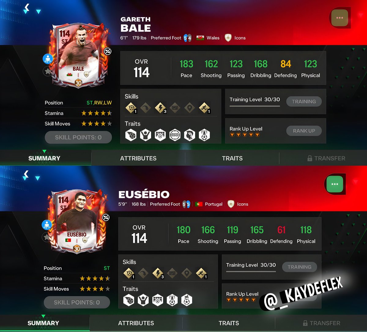 KAYDE-FLEX โจ๐ฅ (@_kaydeflex) on Twitter photo Bale โ๏ธ Eusรฉbio
Maxed out stats๐ฅ
Choose as your STโ๐๐ฅ
Cost for each 1500๐งฉ
#FCMobile #EAFC25 #FC25
<a href="/EASFCMOBILE/">EA SPORTS FC MOBILE</a>
๐๐ Bale โ๏ธ Eusรฉbio
Maxed out stats๐ฅ
Choose as your STโ๐๐ฅ
Cost for each 1500๐งฉ
#FCMobile #EAFC25 #FC25
<a href="/EASFCMOBILE/">EA SPORTS FC MOBILE</a>
๐๐