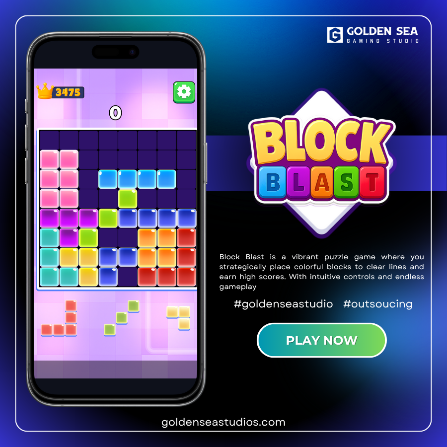 goldenseaglobal's tweet photo. 🧩 Block Blast – Classic puzzle with a vibrant twist.
Drop blocks, clear lines, earn crowns.
Fast, fun, built to scale.
Goldensea Studio – casual hits made smarter.
#goldenseastudio #itsolution #blockchain #ai #outsoucing #gamedev #mobilegame #blockgame #puzzlegame #casualgames https://t.co/WsmSVbJVcg