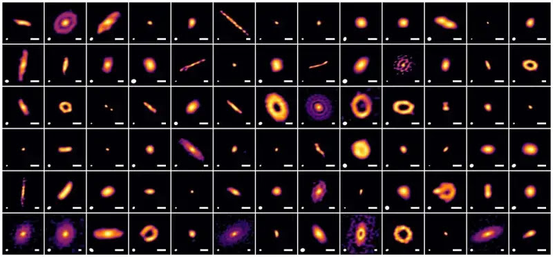 In a major breakthrough, astronomers applied a new “sparse modeling” super‑resolution technique to archival <a href="/almaobs/">ALMA Observatory📡</a> data of 78 protoplanetary disks in the Ophiuchus star‑forming region, located about 460 light-years away. 

This method delivered images over three times sharper