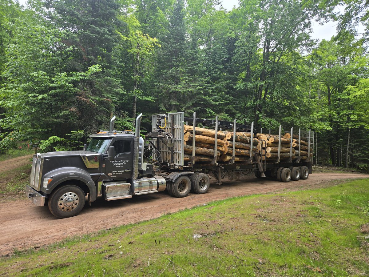 Delivered a load of pulp to the paper mill in Quinnesec up in the U.P. and brought a load of Hardwood sawlogs back to central WI.