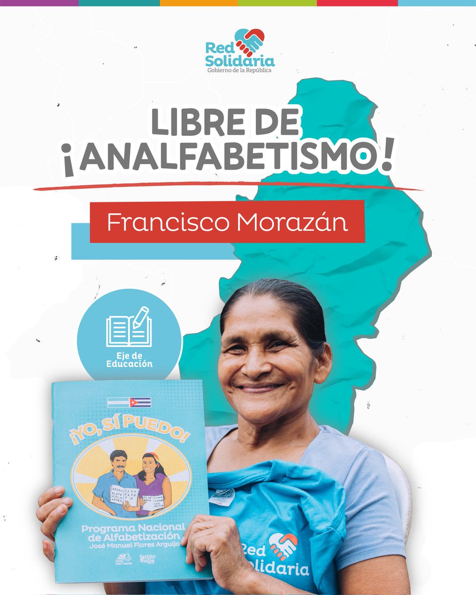 Red Solidaria - Honduras (@redsolidaria_hn) on Twitter photo ๐๐ ยก๐๐ฟ๐ฎ๐ป๐ฐ๐ถ๐๐ฐ๐ผ ๐ ๐ผ๐ฟ๐ฎ๐๐ฎฬ๐ป ๐ฎ๐๐ฎ๐ป๐๐ฎ ๐ฐ๐ผ๐ป ๐ฑ๐ถ๐ด๐ป๐ถ๐ฑ๐ฎ๐ฑ ๐ ๐ฒ๐ฑ๐๐ฐ๐ฎ๐ฐ๐ถ๐ผฬ๐ป!
Gracias al Programa Nacional de Alfabetizaciรณn โยก๐ฌ๐ผ, ๐๐ถฬ ๐ฝ๐๐ฒ๐ฑ๐ผ!โ, declaramos este departamento libre de analfabetismo. Una victoria del pueblo, impulsada por el Gobierno ๐๐ ยก๐๐ฟ๐ฎ๐ป๐ฐ๐ถ๐๐ฐ๐ผ ๐ ๐ผ๐ฟ๐ฎ๐๐ฎฬ๐ป ๐ฎ๐๐ฎ๐ป๐๐ฎ ๐ฐ๐ผ๐ป ๐ฑ๐ถ๐ด๐ป๐ถ๐ฑ๐ฎ๐ฑ ๐ ๐ฒ๐ฑ๐๐ฐ๐ฎ๐ฐ๐ถ๐ผฬ๐ป!
Gracias al Programa Nacional de Alfabetizaciรณn โยก๐ฌ๐ผ, ๐๐ถฬ ๐ฝ๐๐ฒ๐ฑ๐ผ!โ, declaramos este departamento libre de analfabetismo. Una victoria del pueblo, impulsada por el Gobierno