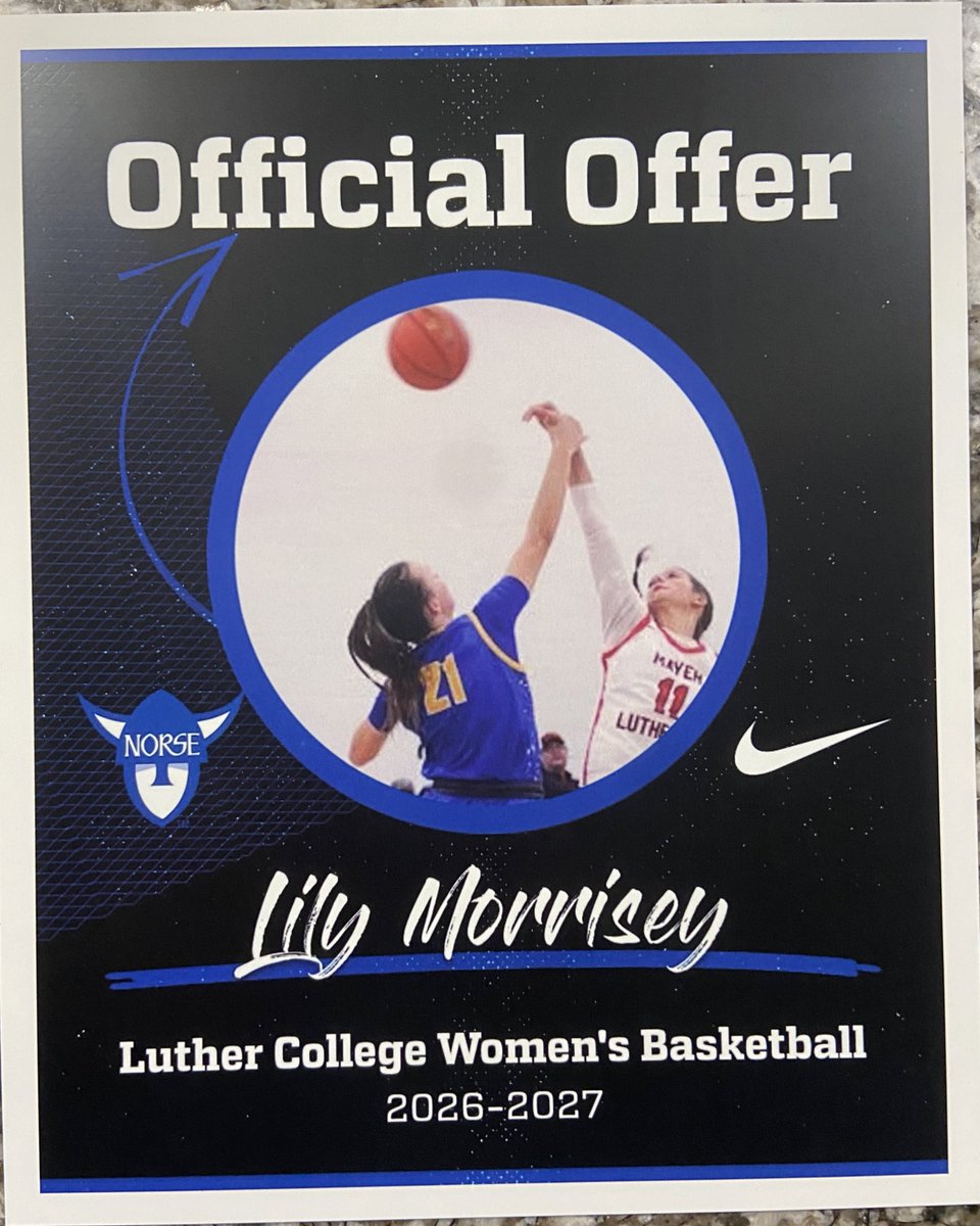Lillian Morrisey (@lilymorrisey21) on Twitter photo Had an amazing visit at Luther College today! I am excited to receive an offer to play for the <a href="/LutherWBB/">Luther College WBB</a> team! Thank you <a href="/Coach_Bailey_LC/">Amanda Jean Bailey</a> for this opportunity and taking the time to meet with me.
<a href="/DanJech/">Dan Jech</a> <a href="/emma_collins3/">Emma Collins Jech</a> <a href="/AirMinnesota/">Air Minnesota Basketball</a> <a href="/LadyVikes/">Hayfield/Schaeffer Academy Lady Vikes</a> Had an amazing visit at Luther College today! I am excited to receive an offer to play for the <a href="/LutherWBB/">Luther College WBB</a> team! Thank you <a href="/Coach_Bailey_LC/">Amanda Jean Bailey</a> for this opportunity and taking the time to meet with me.
<a href="/DanJech/">Dan Jech</a> <a href="/emma_collins3/">Emma Collins Jech</a> <a href="/AirMinnesota/">Air Minnesota Basketball</a> <a href="/LadyVikes/">Hayfield/Schaeffer Academy Lady Vikes</a>