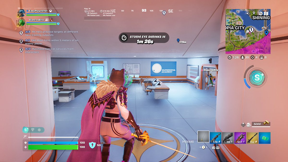 EasyPlayzShorts's tweet photo. @FortniteStatus  the hero quest is glìtched and I can't hit any targets after the update you did on Tuesday https://t.co/Y9sPej2I1J
