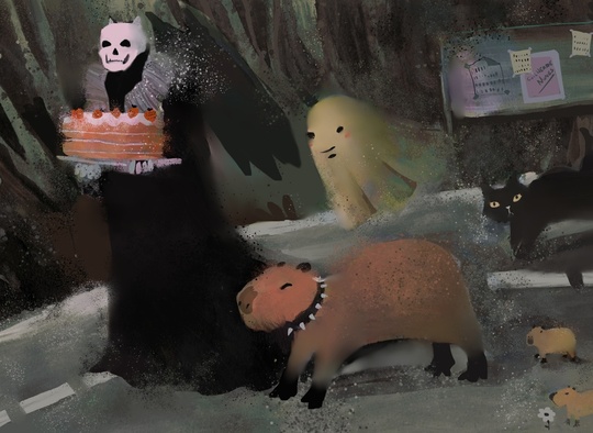 a homemade strawberry cake