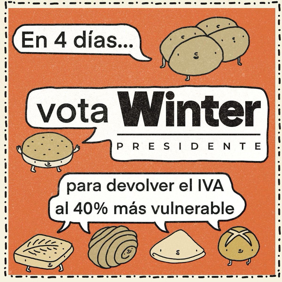gonzalowinter's tweet photo. En mi gobierno, devolveremos el IVA a quienes más lo necesitan para que puedan usarlo en los recursos esenciales para vivir. 
En 4 días más te invito a votar #WinterPresidente https://t.co/qOMisHOqCn