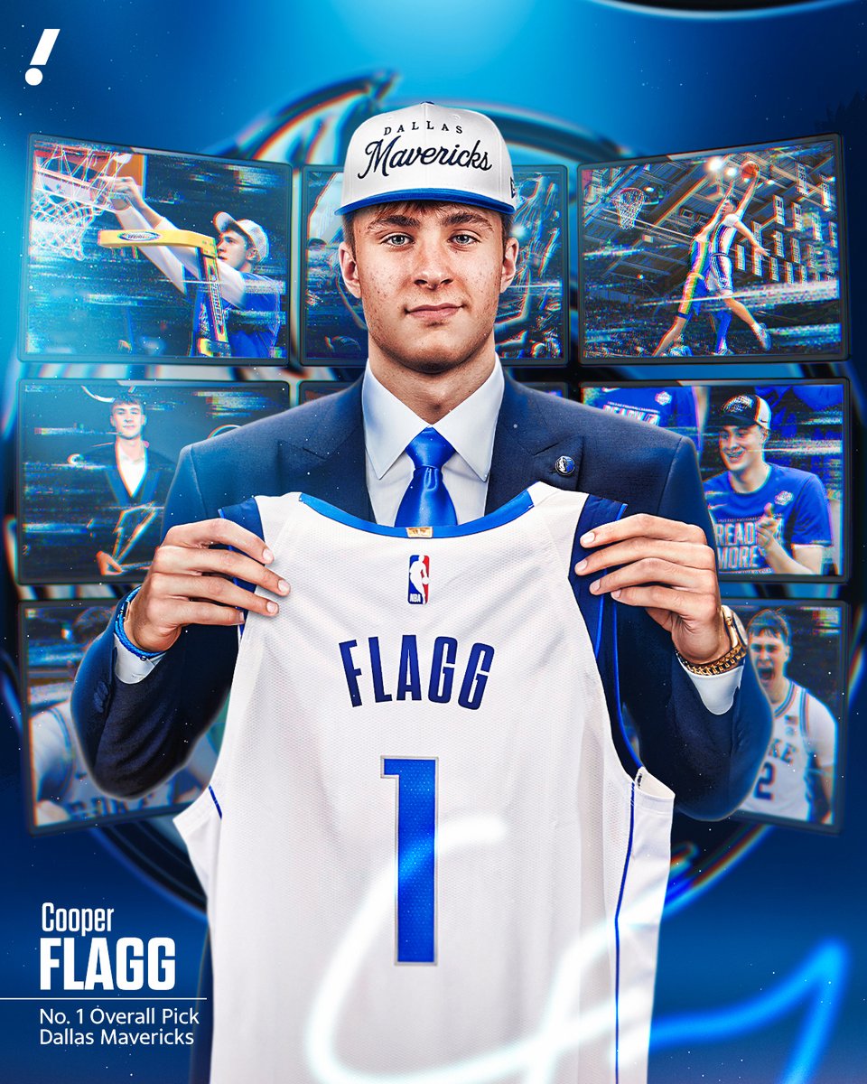 COOPER FLAGG IS OFFICIALLY GOING TO DALLAS 🔥

THE MAVERICKS SELECT DUKE STAR WITH THE NO. 1 PICK IN THE 2025 NBA DRAFT ⭐️