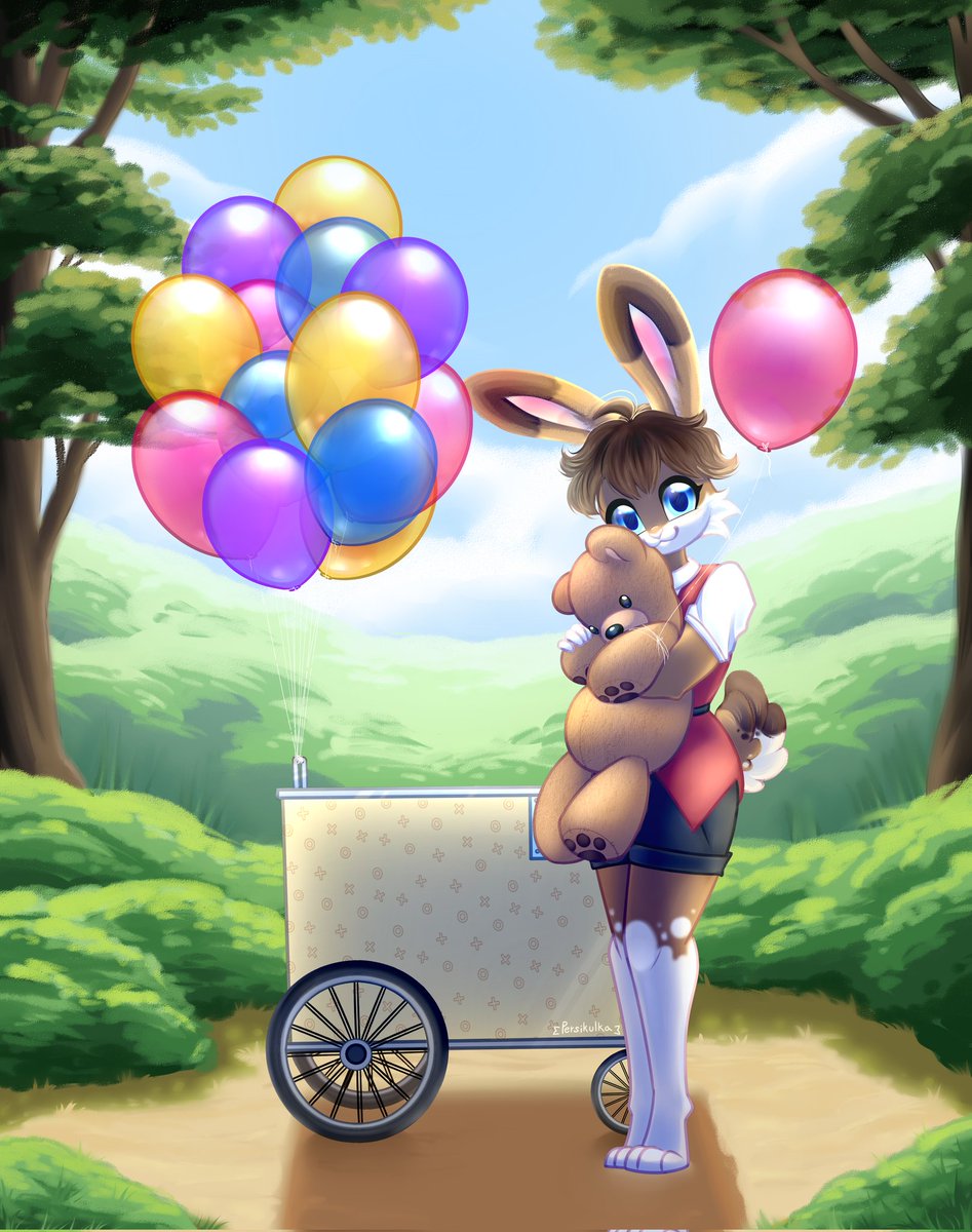 Bringing a little helper to work with me ❤️, hope you don't mind hehe 🤭 

Adorable commission made by the amazing <a href="/Persikulka/">Persikulka</a>