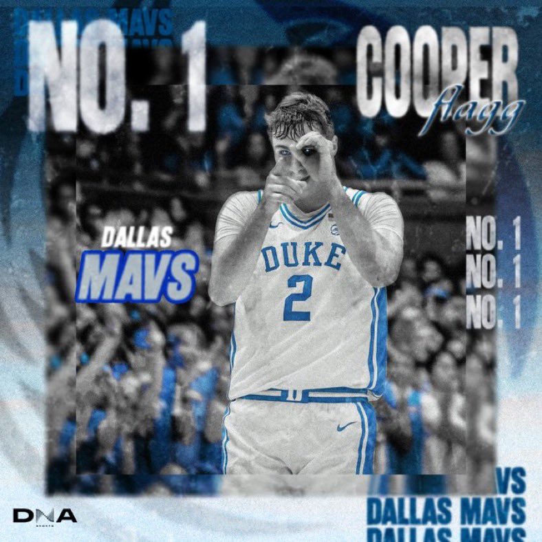 COOPER FLAGG IS A MAVERICK!

The NBA Draft is underway and kicking things off with the first overall pick is Dallas picking Cooper Flagg from Duke!

San Antonio is now on the clock.

🎨: <a href="/GraphicsByAlx/">Alex 🏕️</a>