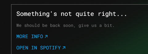 gurrrrrrett3's tweet photo. added a new button that directly opens the link in spotify so that links still at least kinda work https://t.co/m3JKyLgrGf