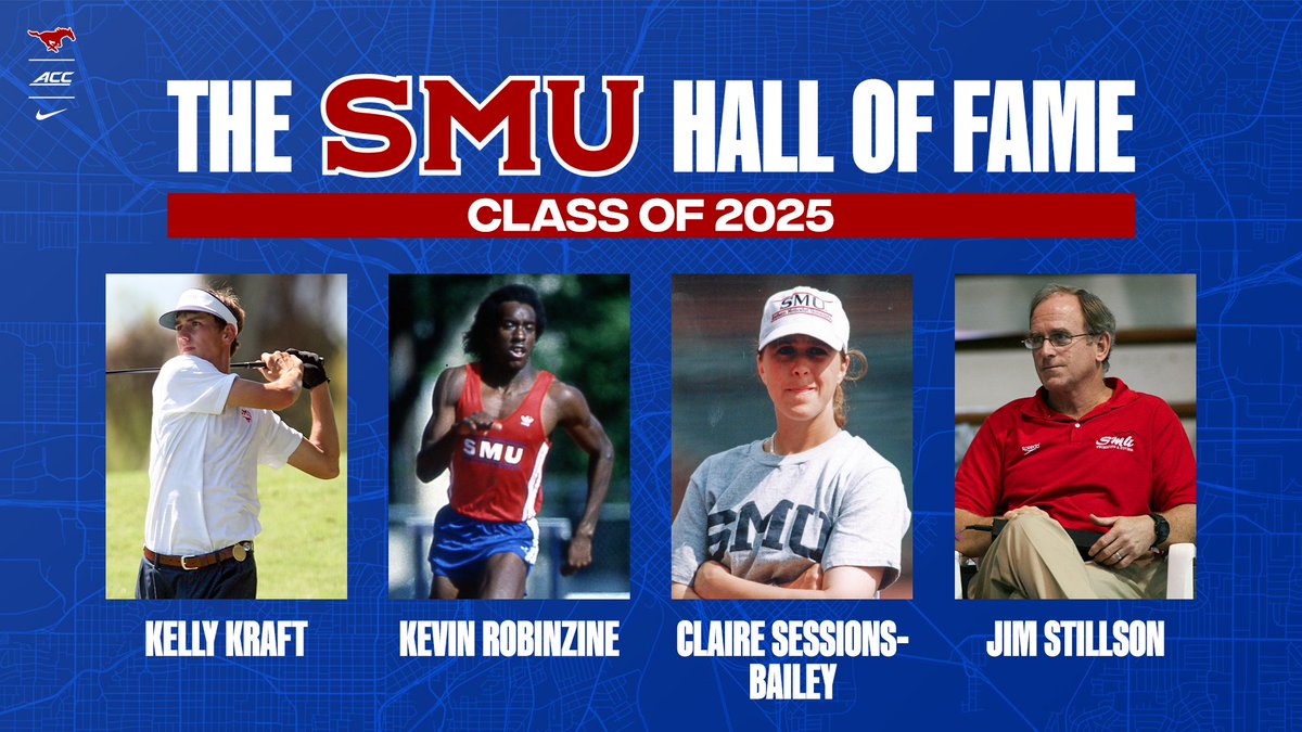 Congratulations to the <a href="/SMU/">SMU</a> Athletics Hall of Fame Class of 2025!

𝗞𝗲𝗹𝗹𝘆 𝗞𝗿𝗮𝗳𝘁, 𝗞𝗲𝘃𝗶𝗻 𝗥𝗼𝗯𝗶𝗻𝘇𝗶𝗻𝗲, 𝗖𝗹𝗮𝗶𝗿𝗲 𝗦𝗲𝘀𝘀𝗶𝗼𝗻𝘀-𝗕𝗮𝗶𝗹𝗲𝘆 𝗮𝗻𝗱 𝗝𝗶𝗺 𝗦𝘁𝗶𝗹𝗹𝘀𝗼𝗻 𝘄𝗶𝗹𝗹 𝗯𝗲 𝗶𝗻𝗱𝘂𝗰𝘁𝗲𝗱 𝗢𝗰𝘁. 𝟭𝟬

📰 tinyurl.com/24nnz443