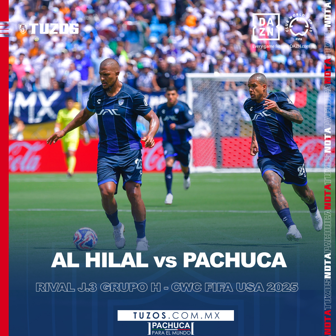 Club Pachuca (@tuzos) on Twitter photo 🆚 | Mañana disputamos nuestro tercer duelo en <a href="/FIFACWC/">FIFA Club World Cup</a> ante <a href="/Alhilal_FC/">نادي الهلال السعودي</a>
🌐 Todo lo que debes saber, aquí: tuzos.com.mx/webtuzos/2022/… 🆚 | Mañana disputamos nuestro tercer duelo en <a href="/FIFACWC/">FIFA Club World Cup</a> ante <a href="/Alhilal_FC/">نادي الهلال السعودي</a>
🌐 Todo lo que debes saber, aquí: tuzos.com.mx/webtuzos/2022/…