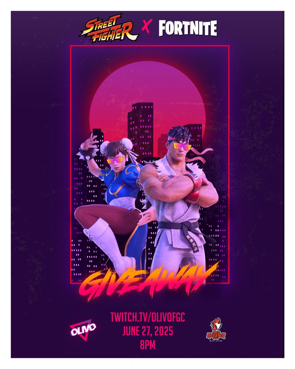 Red Rooster ๐ (@redroosterteam1) on Twitter photo ๐ SORTEO STREET FIGHTER X FORTNITE โผ
Tendremos 2 ganadores de un bundle de Street Fighter a elecciรณn ๐ฅ
๐Participar es FรCIL
โขFollow a <a href="/RedRoosterTeam1/">Red Rooster ๐</a> y <a href="/OlivoFGC/">RR l Christian Olivo</a> โ
โขLikeโค๏ธโ๐ฅ & RT๐
โขMenciona a 2 amigos ๐ฅ
Sorteamos este viernes 27/6 en vivo por twitch ๐บ ๐ SORTEO STREET FIGHTER X FORTNITE โผ
Tendremos 2 ganadores de un bundle de Street Fighter a elecciรณn ๐ฅ
๐Participar es FรCIL
โขFollow a <a href="/RedRoosterTeam1/">Red Rooster ๐</a> y <a href="/OlivoFGC/">RR l Christian Olivo</a> โ
โขLikeโค๏ธโ๐ฅ & RT๐
โขMenciona a 2 amigos ๐ฅ
Sorteamos este viernes 27/6 en vivo por twitch ๐บ