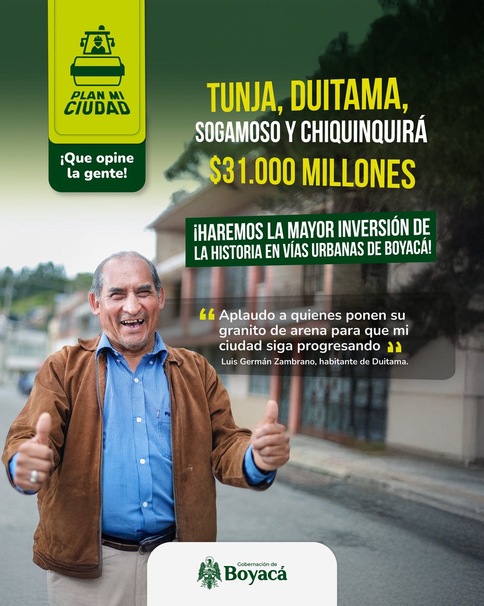 ¡Don Luis y miles y miles de boyacenses serán los beneficiados! 

Es la gente, que ha sufrido por años de las vías deterioradas, la que tiene la palabra.