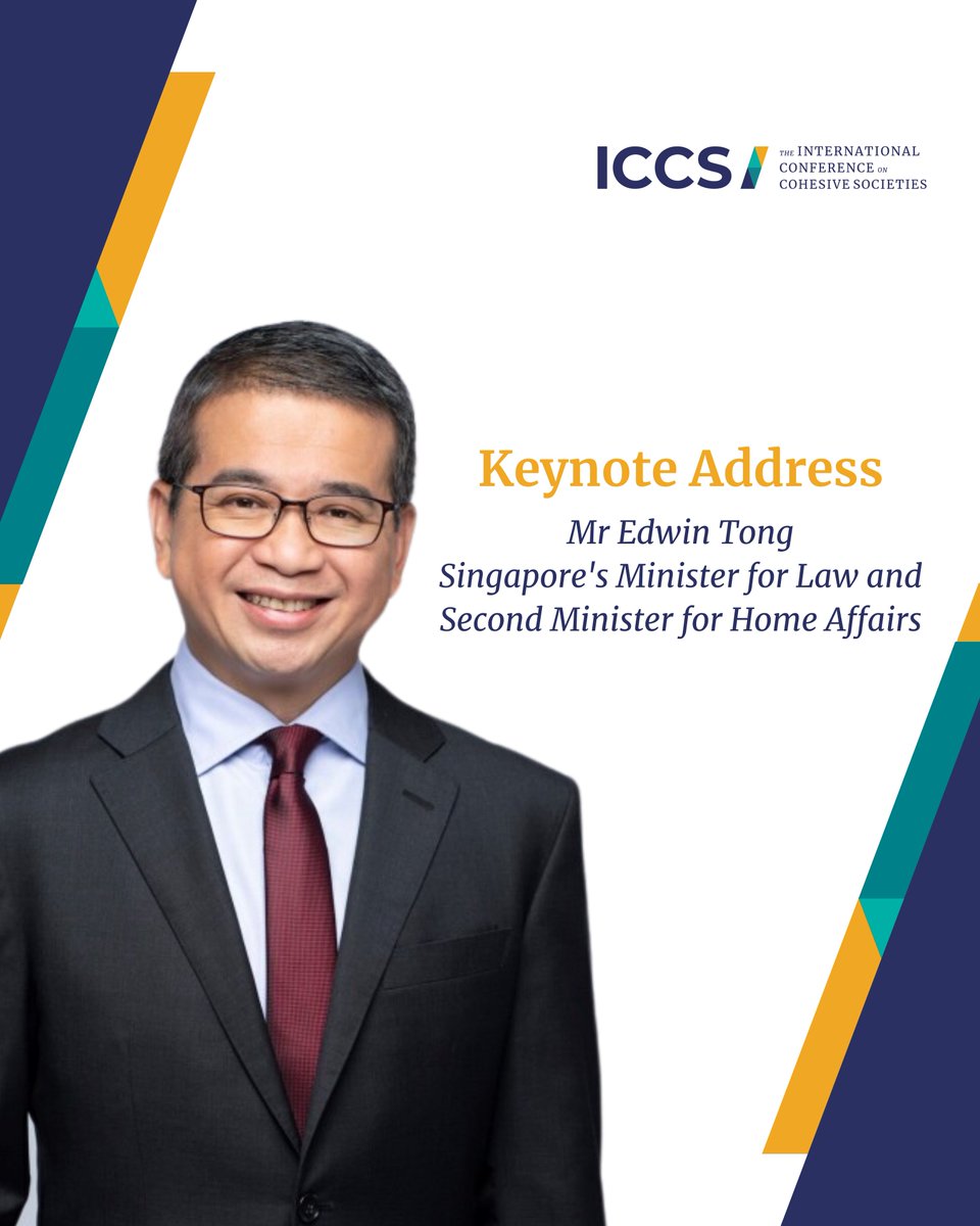 HAPPENING SOON:  

Mr Edwin Tong, Singapore's Minister for Law and Second Minister for Home Affairs, will be giving the Keynote Address at #ICCS2025. 💬  

Tune in to the ICCS YouTube channel for Mr <a href="/edwintongcf/">Edwin Tong</a>'s speech - go.gov.sg/iccs-livestream 

 #ICCS2025 #BetterEveryday