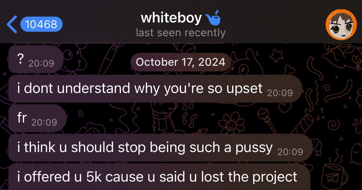 0xDillyDally's tweet photo. @worldofwhiteboy Do not play smart with me niggerboy https://t.co/4tLFwBEHBL
