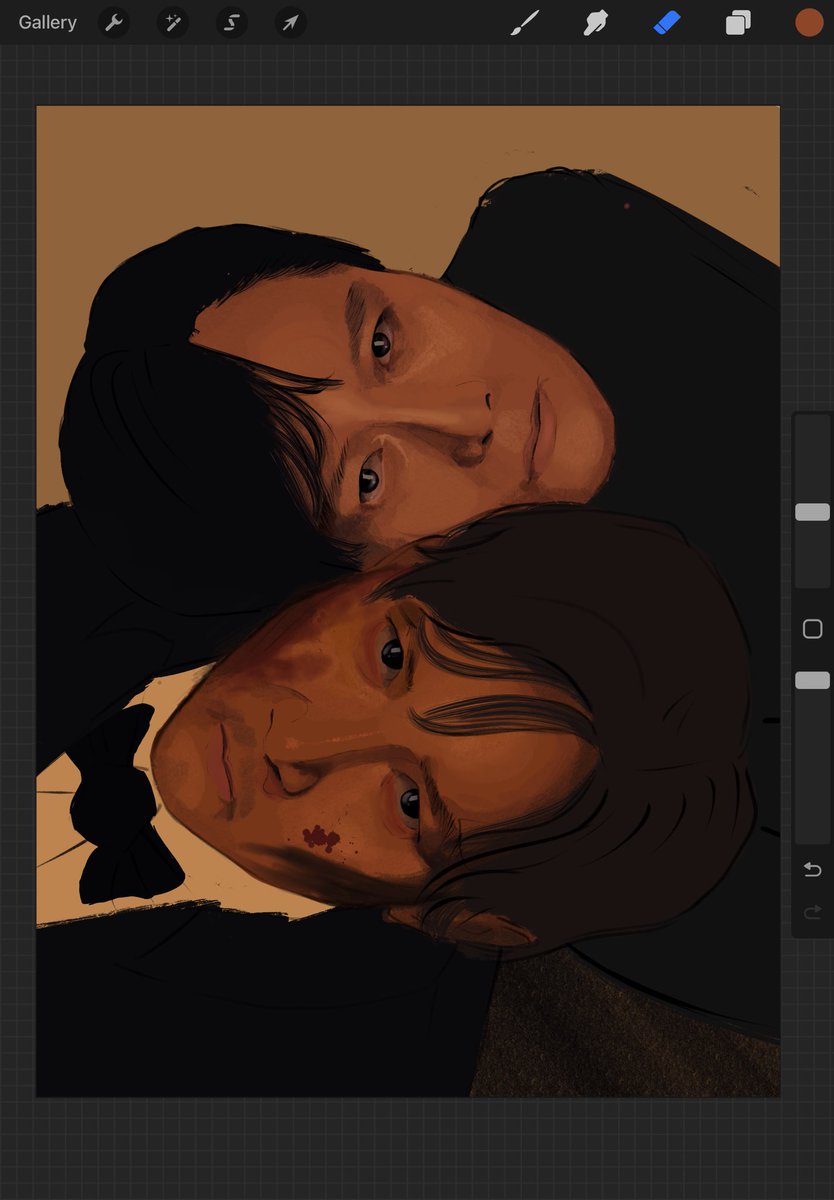 reikauart's tweet image. happy pride month! shout out to the gays #inhun #456x001 yes that’s Inho’s handprint on Gihun’s face 🙂↕️