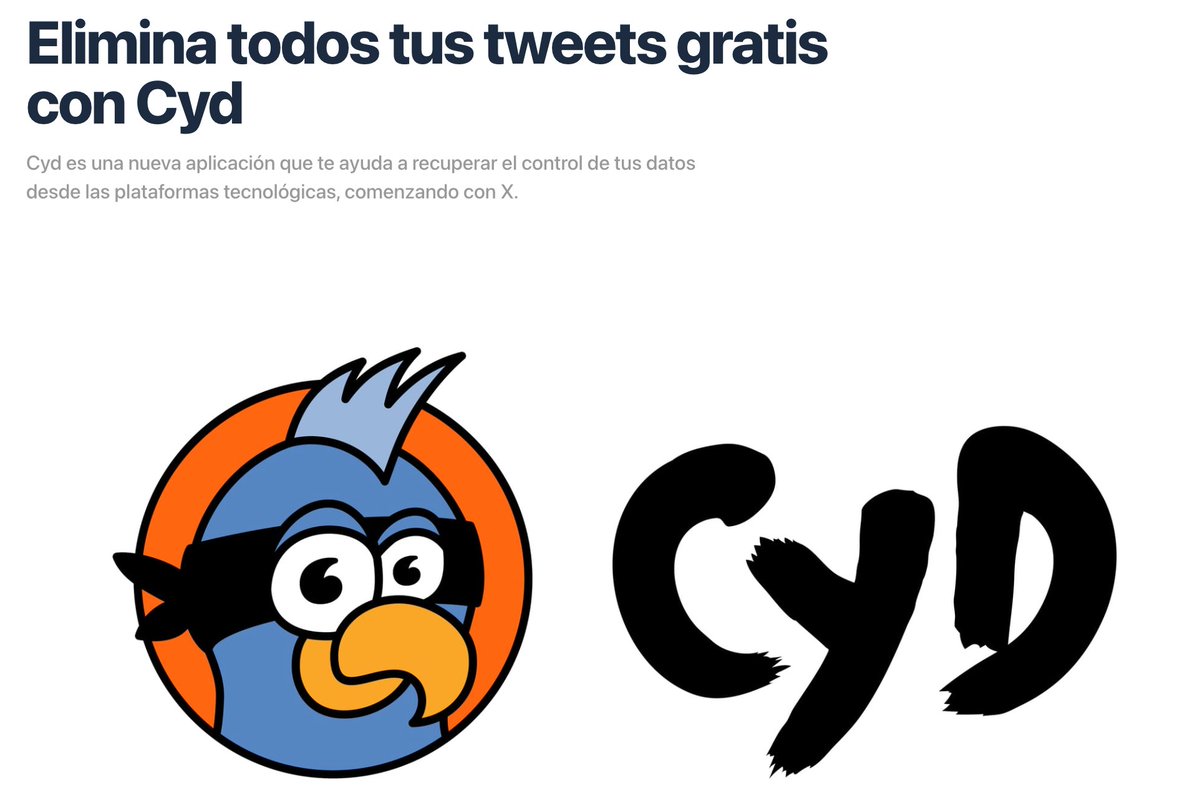 #CuidadosDigitales ❤️

🤔⚙️ ¿Conoces <a href="/cyd_social/">Cyd</a>?

💻🤓Con esta herramienta de #CódigoAbierto puedes controlar tus datos en #RedesSociales.

Además, puedes respaldar y eliminar tus tweets de manera segura. 🤯

👉 cyd.social/delete-all-you…