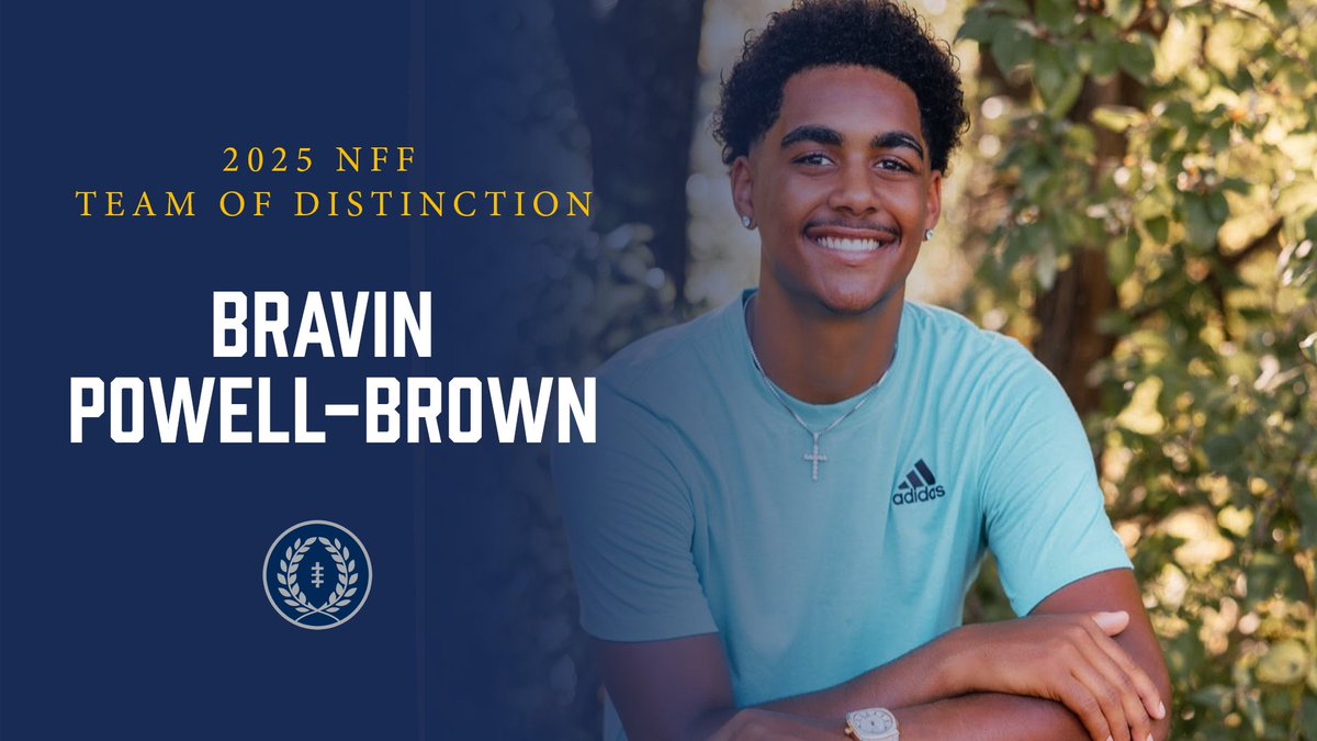 National Football Foundation (@nffnetwork) on Twitter photo Congrats Bravin Powell-Brown of Gardner-Edgerton HS (KS) — selected for the 2025 NFF Team of Distinction!
With a 4.18 GPA & NHS honors, Bravin was a 2x captain, First Team All-State QB, State Offensive POY & two-time state champ!
More👇 footballfoundation.org/news/2025/6/25… <a href="/GEHSAthletics/">Gardner Edgerton Trailblazer Athletics</a> Congrats Bravin Powell-Brown of Gardner-Edgerton HS (KS) — selected for the 2025 NFF Team of Distinction!
With a 4.18 GPA & NHS honors, Bravin was a 2x captain, First Team All-State QB, State Offensive POY & two-time state champ!
More👇 footballfoundation.org/news/2025/6/25… <a href="/GEHSAthletics/">Gardner Edgerton Trailblazer Athletics</a>