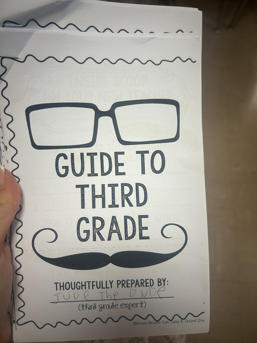 We mustache you about third grade! Today we created a “guide to third grade” so the upcoming third graders in September can read it!!!! <a href="/SEM_Dalers/">SEM Dalers</a>