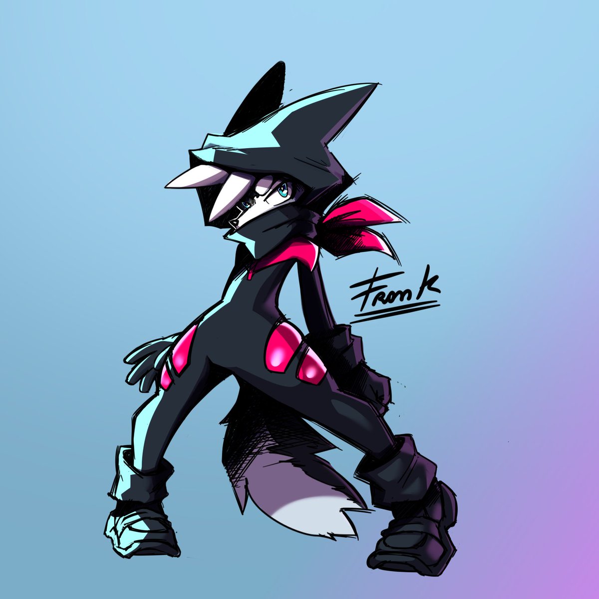 Frank0o1's tweet image. Black Redraw - 2025 / 2024
I was bored, I draw on top the old one.
#Anthro #Furry