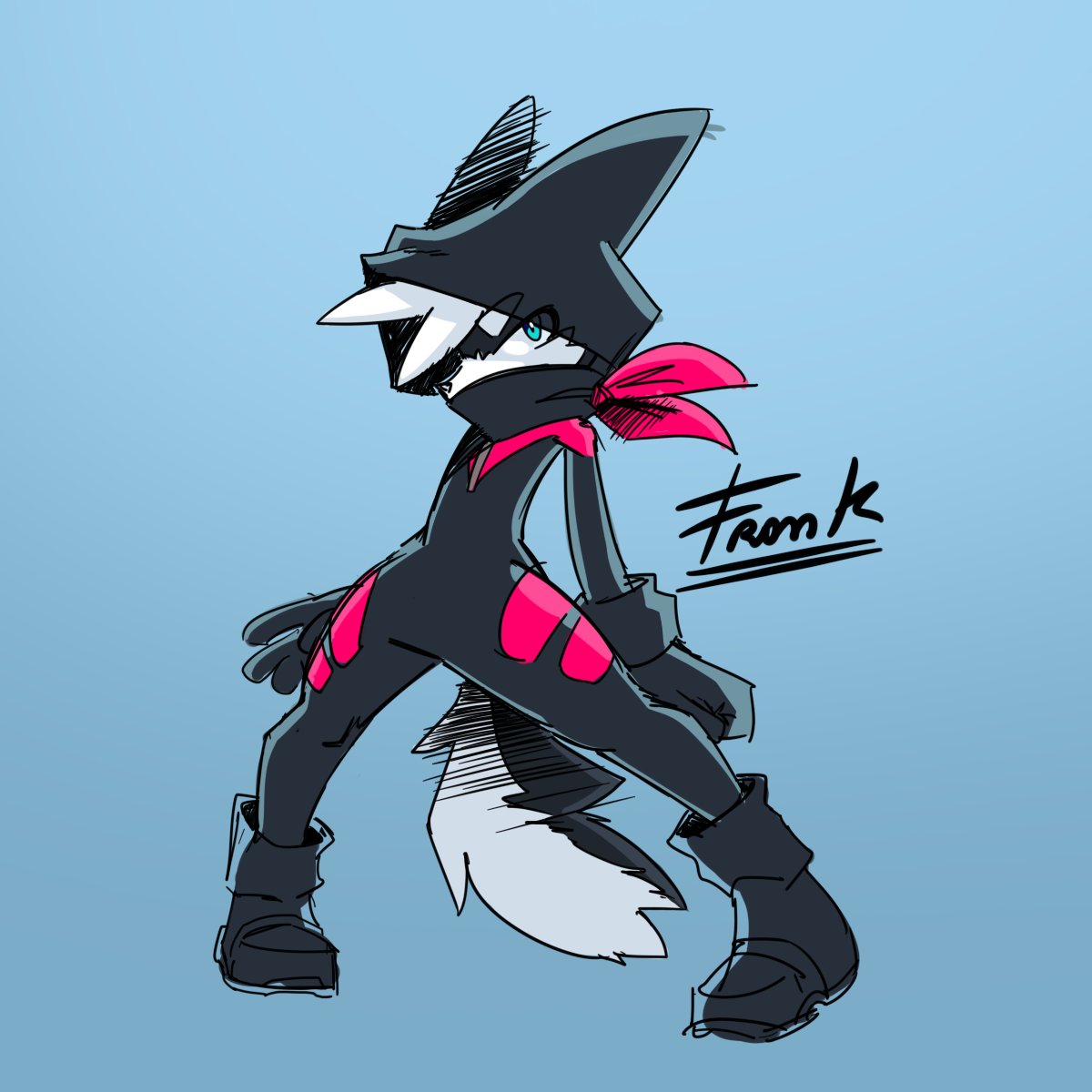 Frank0o1's tweet image. Black Redraw - 2025 / 2024
I was bored, I draw on top the old one.
#Anthro #Furry