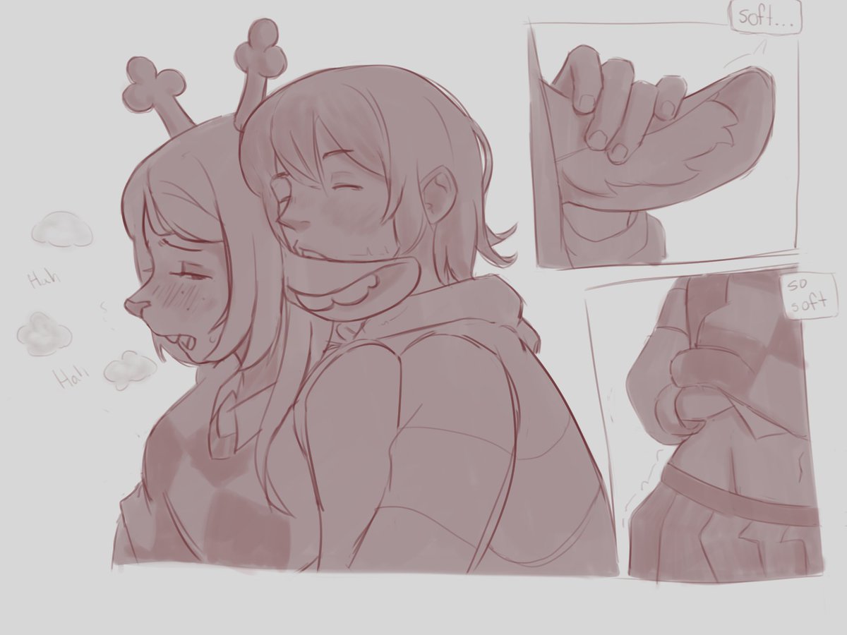 neverknowsdot's tweet photo. Kris gives Noelle some ear love https://t.co/xV3mnVt5EJ